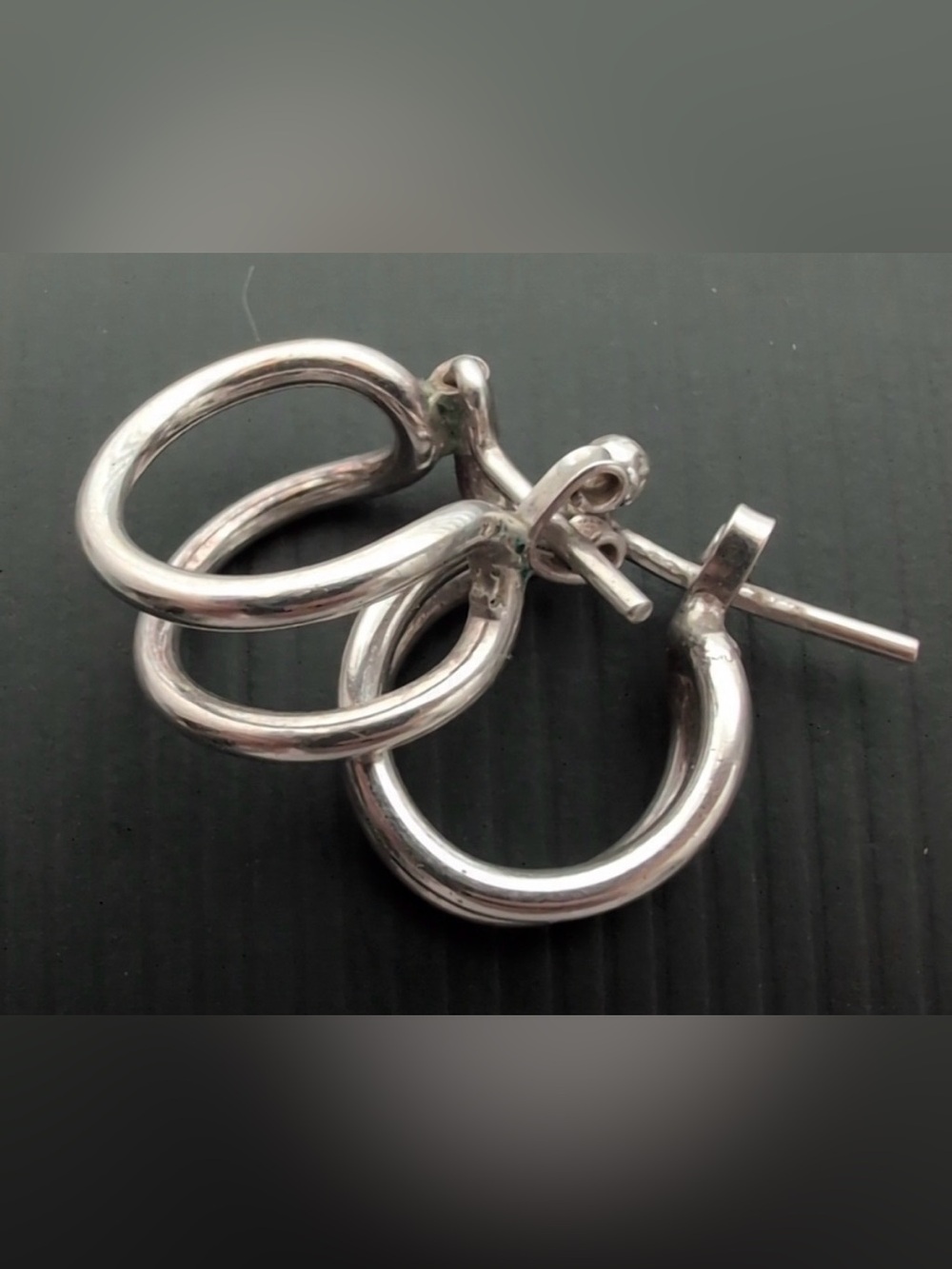 Vintage Sterling Silver Hoop Earrings